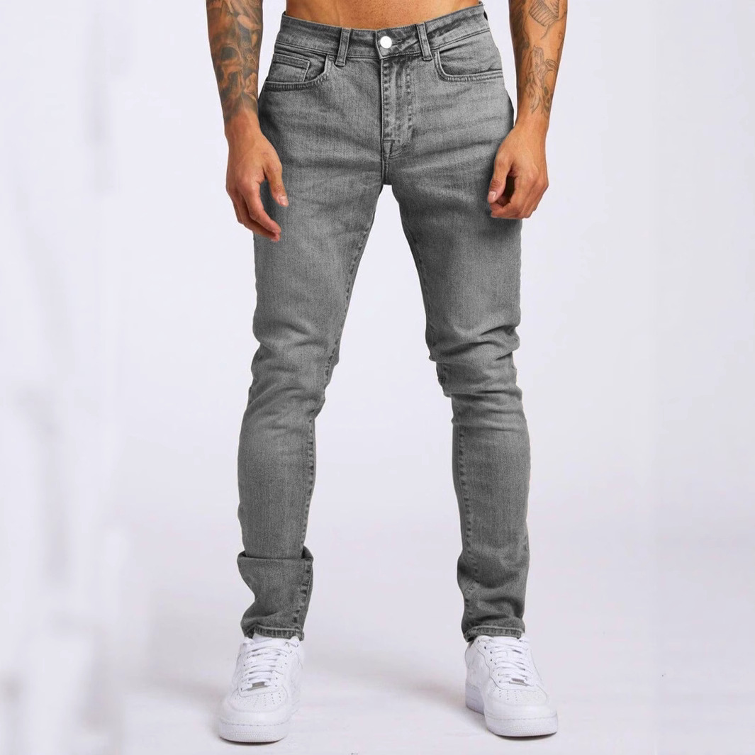 Europe and the United States sell new men's jeans ins trend slim Denim pants NK362
