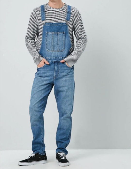 Men's men's denim suspenders pants men's jeans new pants one-piece pants men's