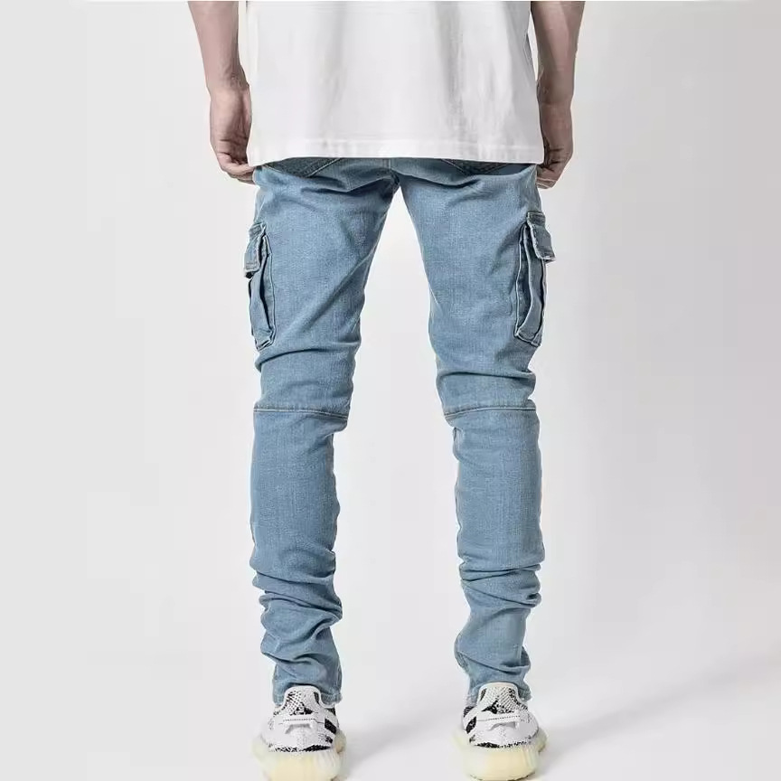 New Jeans Men's Side Pocket Skinny Jeans NK012