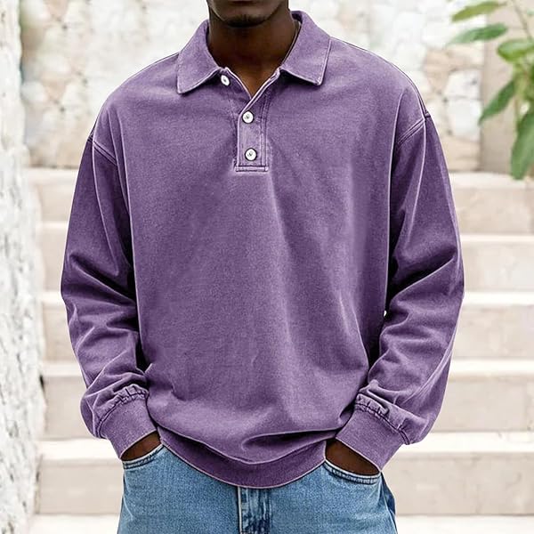 Mens Polo Long Sleeve Shirt