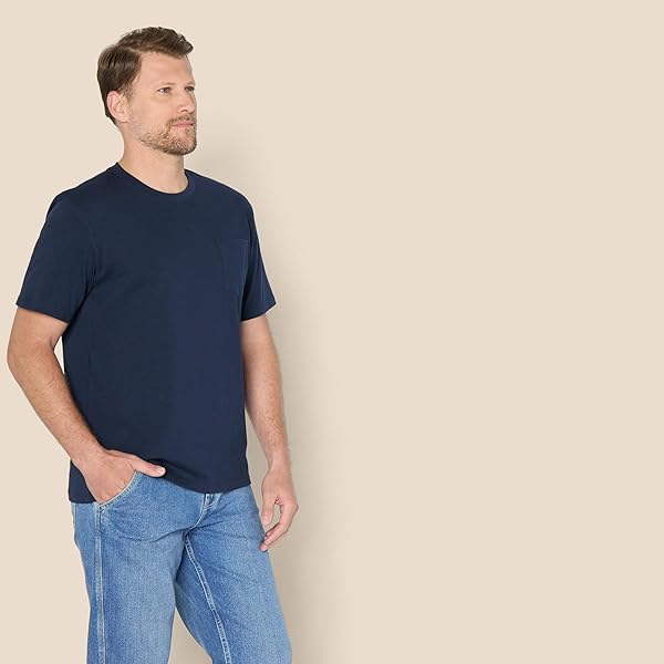 Mens Relaxed-Fit Heavyweight Cotton Pocket T-Shirt
